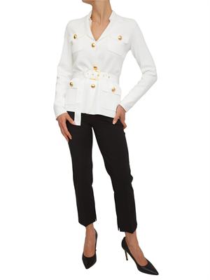 Giacca maglia Elisabetta Franchi in punto stoffa avorio in DONNA