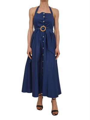 Abito midi Fracomina in misto cotone blu in DONNA