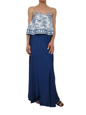 Gonna lunga Fracomina in viscosa blu in DONNA