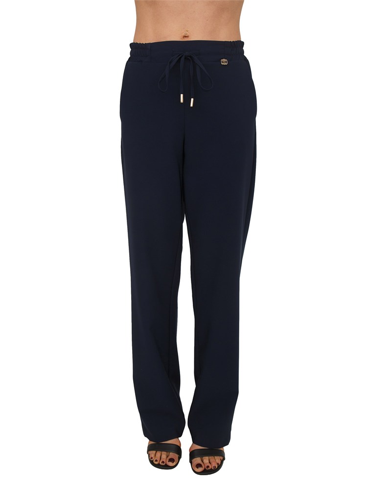 Pantaloni Fracomina in tessuto elasticizzato blu