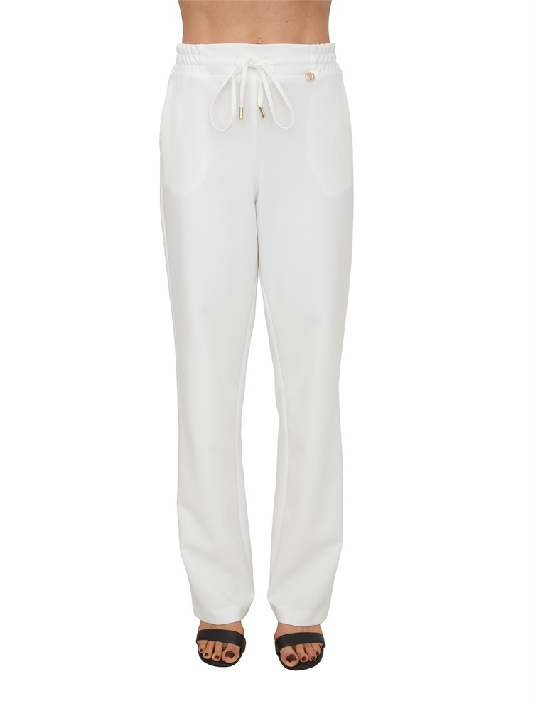 Pantaloni Fracomina in tessuto elasticizzato bianchi