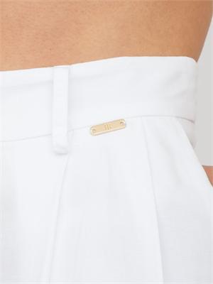 Pantaloni Fracomina in lino e viscosa bianchi in DONNA