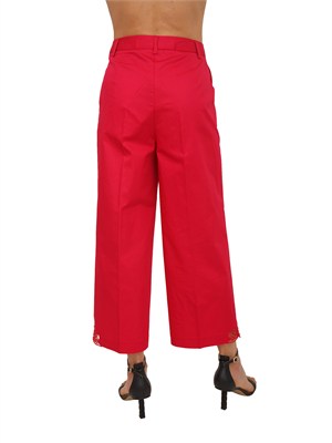 Pantaloni Fracomina in puro cotone fucsia con ricami in DONNA