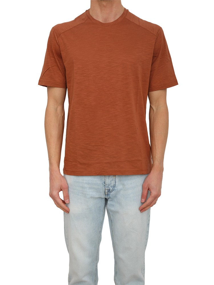 T-shirt Antony Morato in cotone slub ruggine