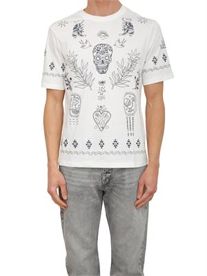 T-shirt Antony Morato in cotone bianco stampa tribale in UOMO