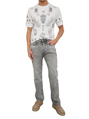T-shirt Antony Morato in cotone bianco stampa tribale in UOMO