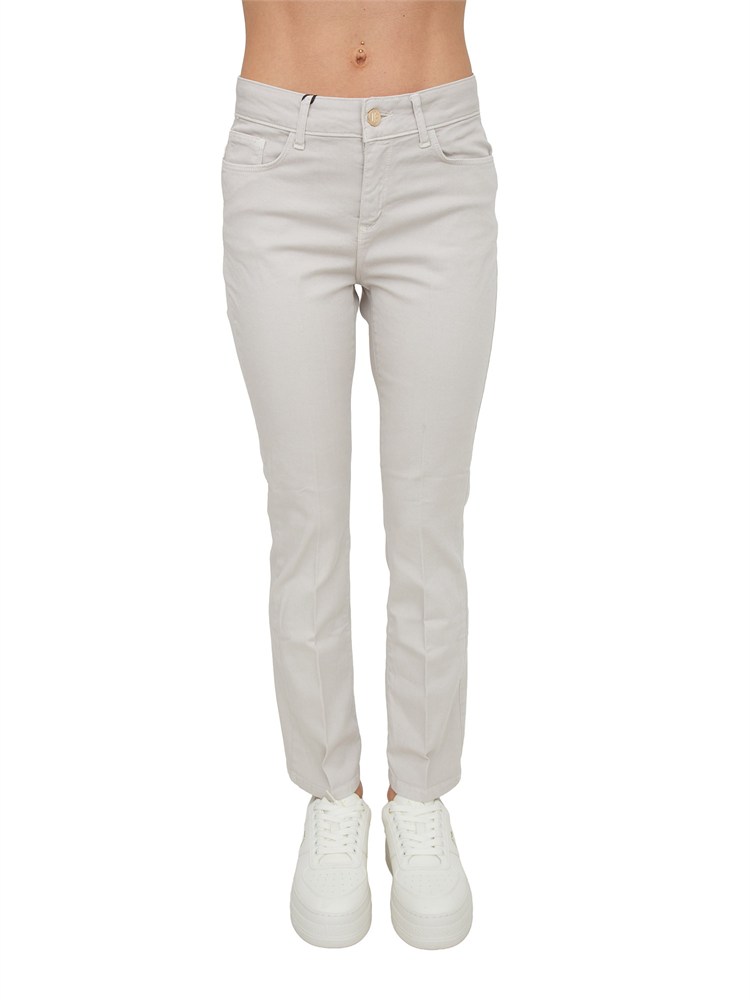 Pantalone cropped Fracomina in cotone beige