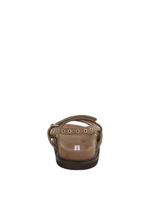 Sandalo flat Umile di Marella in camoscio taupe in DONNA