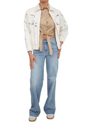 Giubbino Liu Jo donna in cotone bianco traforato in DONNA