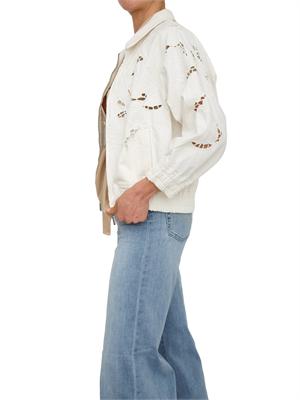 Giubbino Liu Jo donna in cotone bianco traforato in DONNA