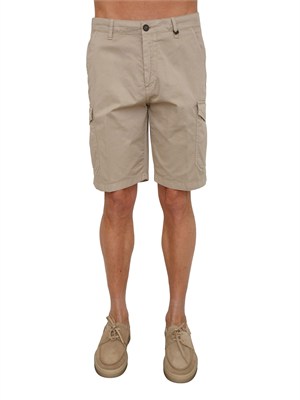 Bermuda Liu Jo uomo in gabardina beige tortora in UOMO