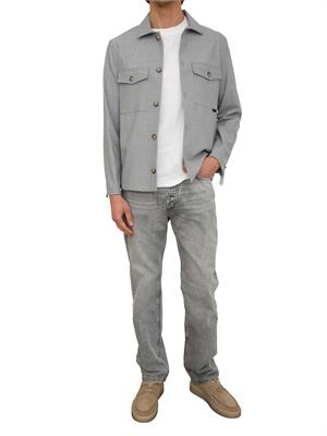 Camicia overshirt Liu Jo uomo in misto lana grigia in UOMO