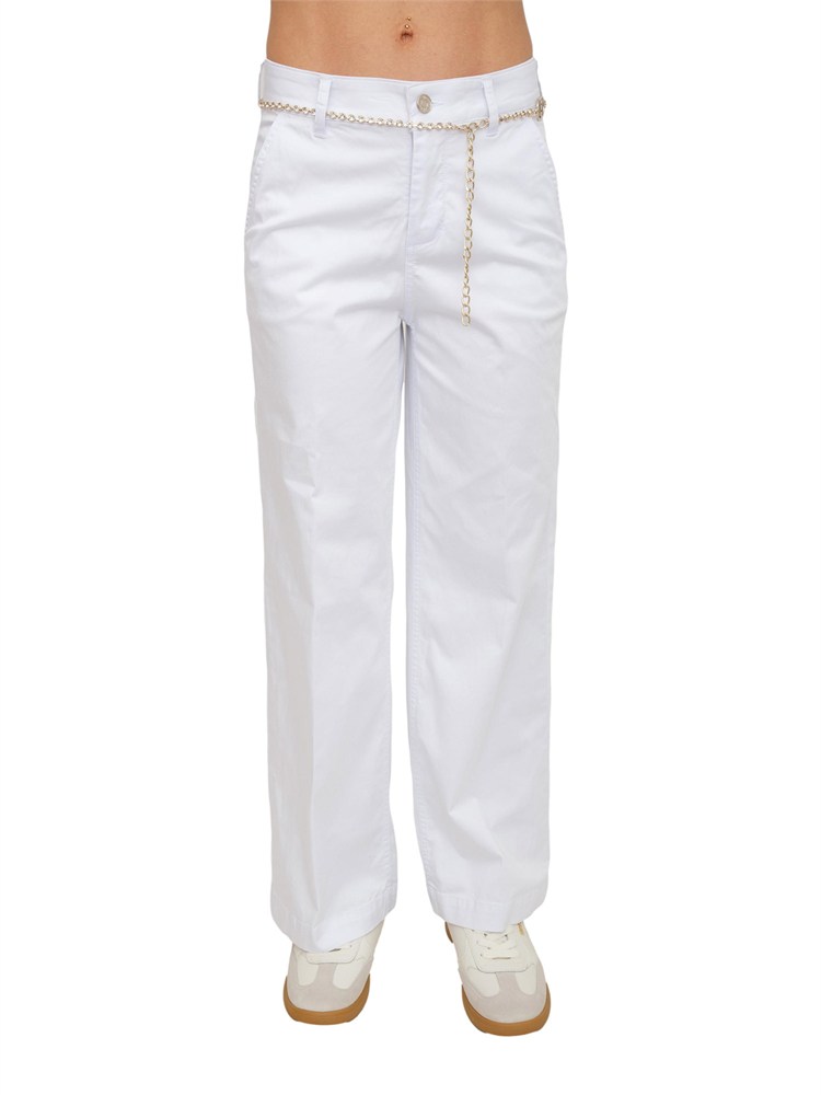 Pantaloni bianchi Liu Jo donna in misto cotone