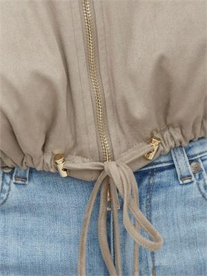 Giubbino Liu Jo donna in tessuto scamosciato grigio in DONNA