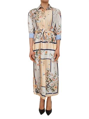 Abito chemisier Liu Jo crema in twill stampato fantasia in DONNA