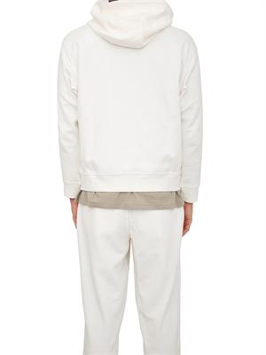 Felpa uomo Armani Exchange in cotone bianco panna in UOMO