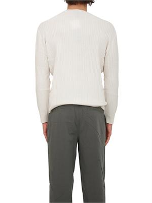 Maglia Armani Exchange in cotone panna lavorato all over in UOMO