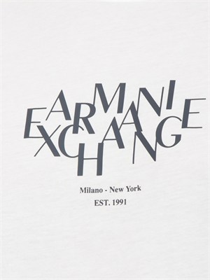 T-shirt uomo Armani Exchange in cotone bianco in UOMO