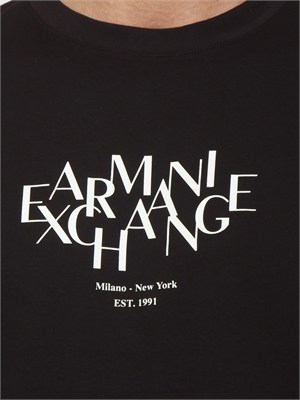 T-shirt uomo Armani Exchange in cotone nero in UOMO