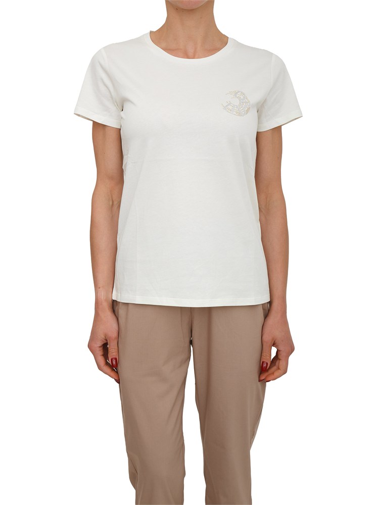 T-shirt Liu Jo donna in jersey di cotone bianca