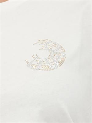 T-shirt Liu Jo donna in jersey di cotone bianca in DONNA