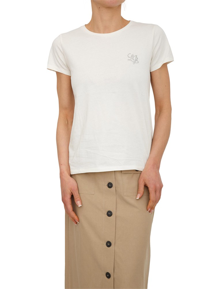 T-shirt Liu Jo donna in jersey di cotone bianca