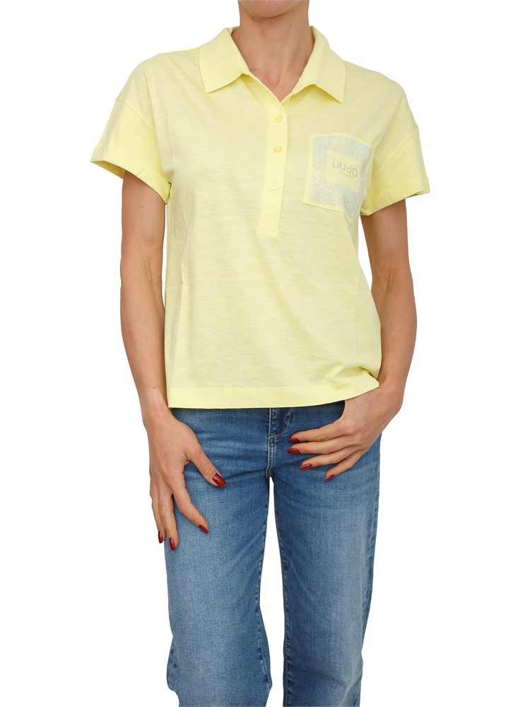Polo Liu Jo donna in cotone giacco con tasca strass