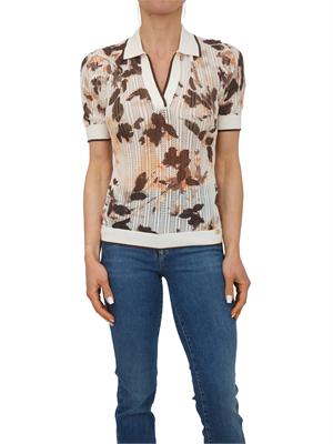 Polo Liu Jo donna in maglia punzonata stampa fiori in DONNA