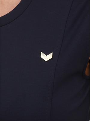 Abito smanicato Liu Jo in jersey blu dettagli dorati in DONNA