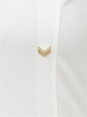 Abito smanicato Liu Jo in jersey bianco panna dettagli dorati in DONNA