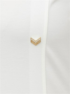 Abito smanicato Liu Jo in jersey bianco panna dettagli dorati in DONNA
