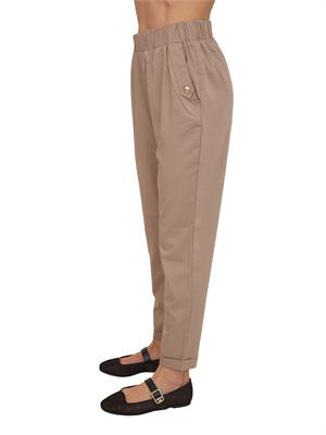 Pantaloni Liu Jo donna in tessuto beige in DONNA