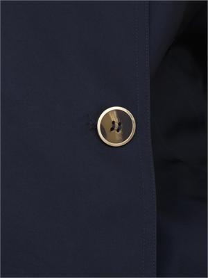 TWIN-SET Caban doppiopetto Twinset in gabardina di cotone blu in DONNA