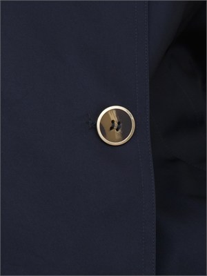 TWIN-SET Caban doppiopetto Twinset in gabardina di cotone blu in DONNA