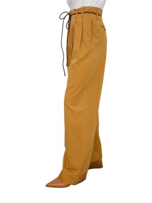 TWIN-SET Pantaloni Twinset in gabardina senape in DONNA