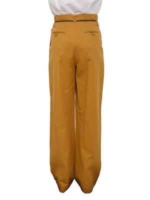TWIN-SET Pantaloni Twinset in gabardina senape in DONNA