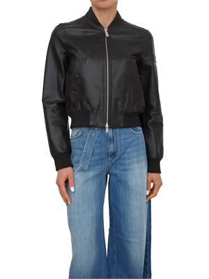 Giubbino nero in pelle Peuterey donna in DONNA
