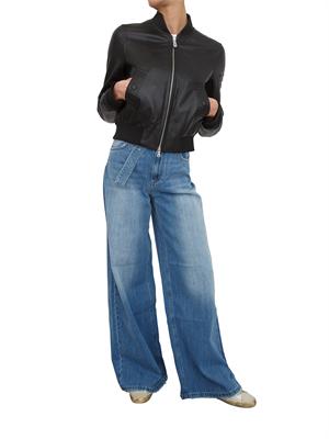 Giubbino nero in pelle Peuterey donna in DONNA