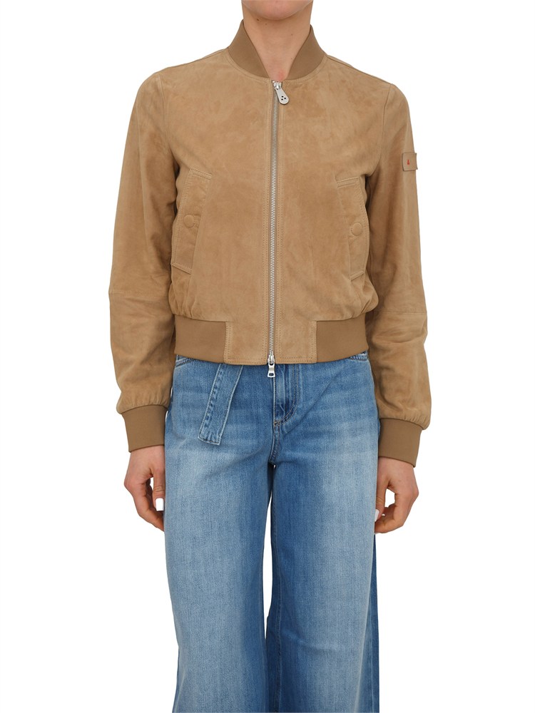 Giubbino pelle scamosciata beige Peuterey donna