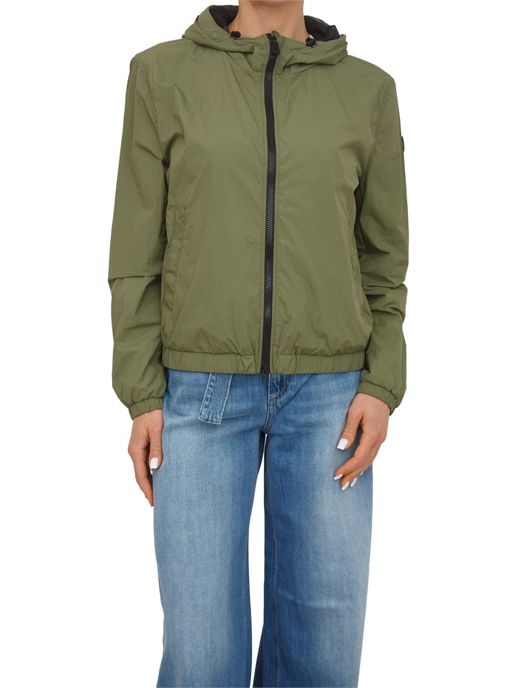 Giubbino Peuterey donna in tela di nylon verde