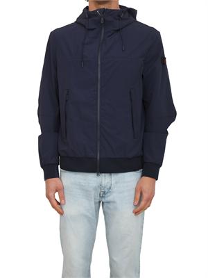 Giubbino Peuterey uomo in nylon stretch ritorto blu in UOMO