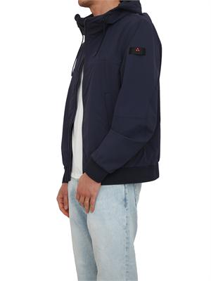 Giubbino Peuterey uomo in nylon stretch ritorto blu in UOMO