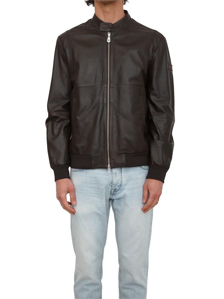 Giubbino bomber Peuterey uomo in pelle marrone