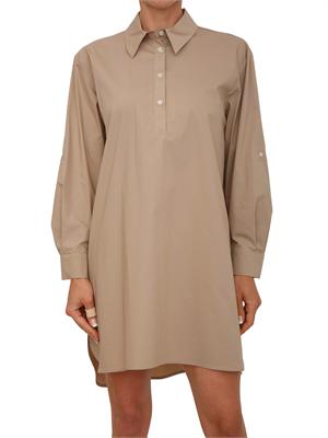 Vestito chemisier EMMGENZANA Emme Marella in cotone beige in DONNA