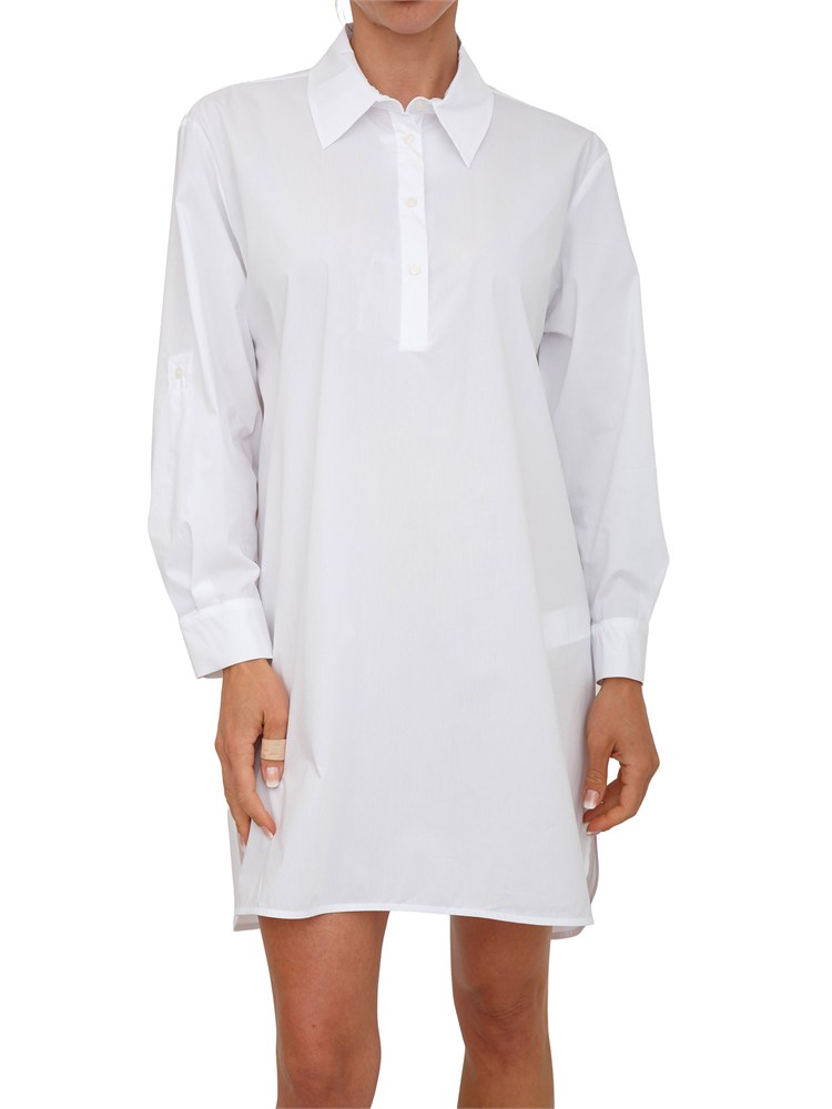 Vestito chemisier EMMGENZANA Emme Marella in cotone bianco