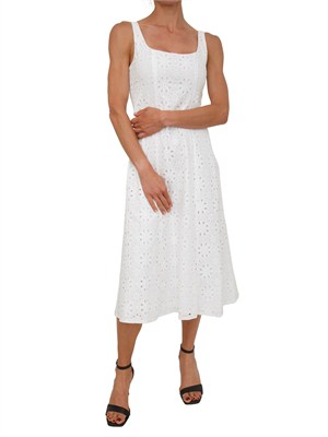 Abito EMMMARINA Emme Marella in mussola di cotone bianco sangallo in DONNA