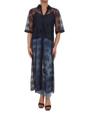 Set canotta+chemisier Alisso Emme Marella in pizzo blu in DONNA