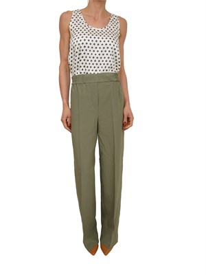 Pantaloni Angolo Emme Marella in viscosa verde in DONNA