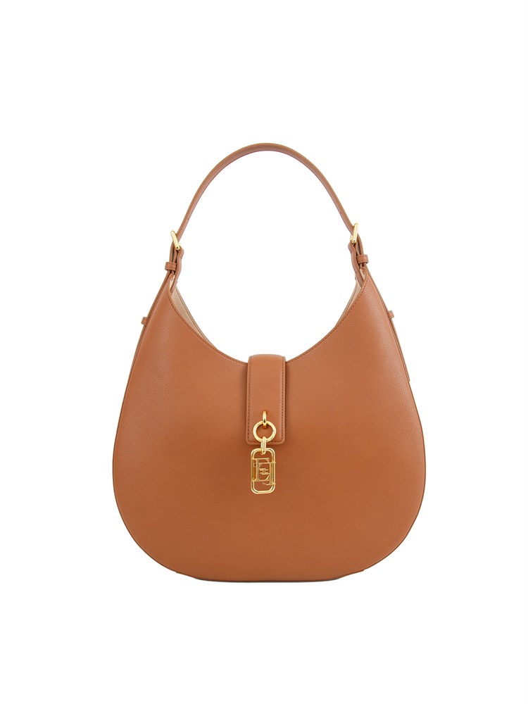 Borsa hobo  Elisabetta Franchi in ecopelle cuoio