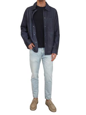 T-shirt Peuterey uomo in cotone e seta blu in UOMO